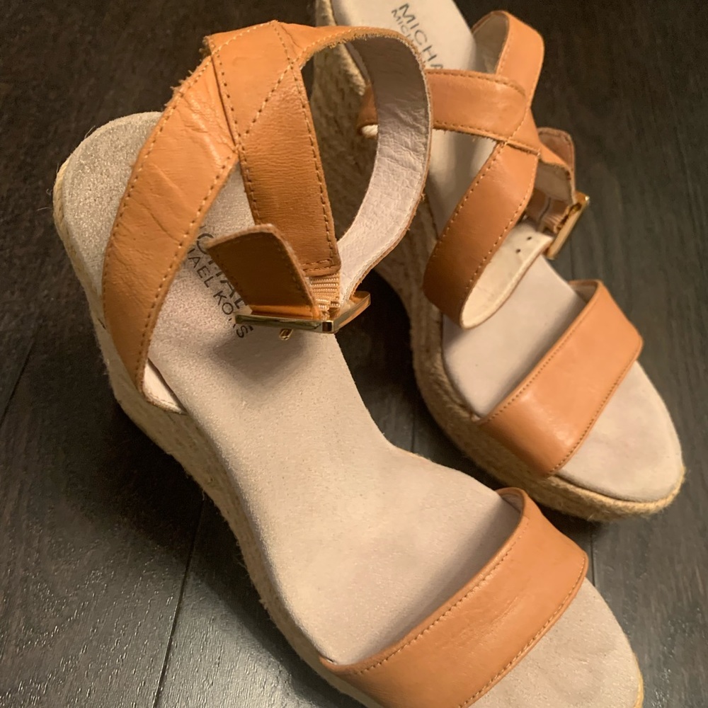 Leather Espadrille Wedge Sandal - MICHAEL KORS - Picture 2 of 3